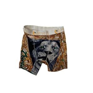 Ethika Lion Gold Compression Boxer Brief Shorts Mens Lar